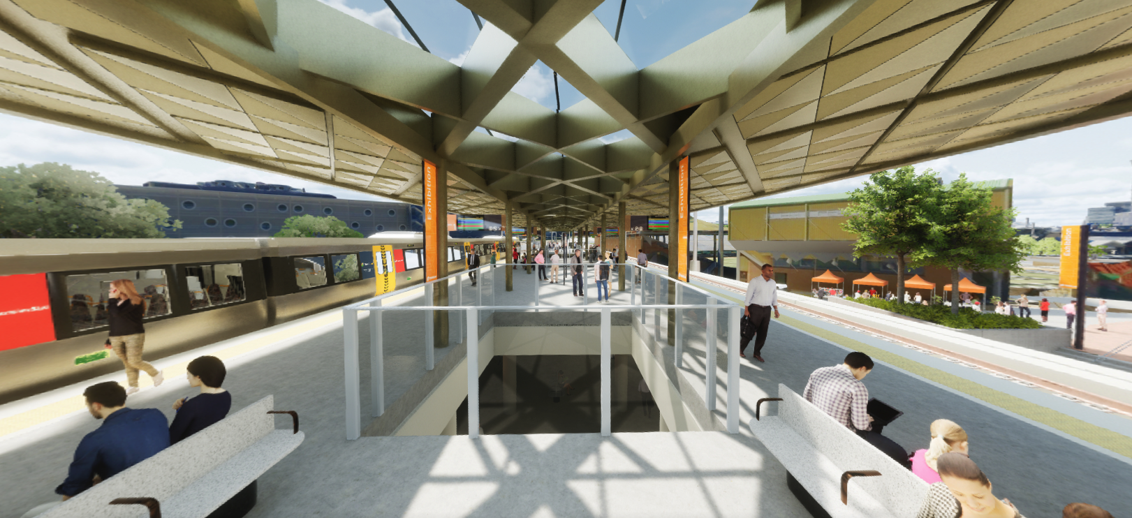 Platform level of the new station