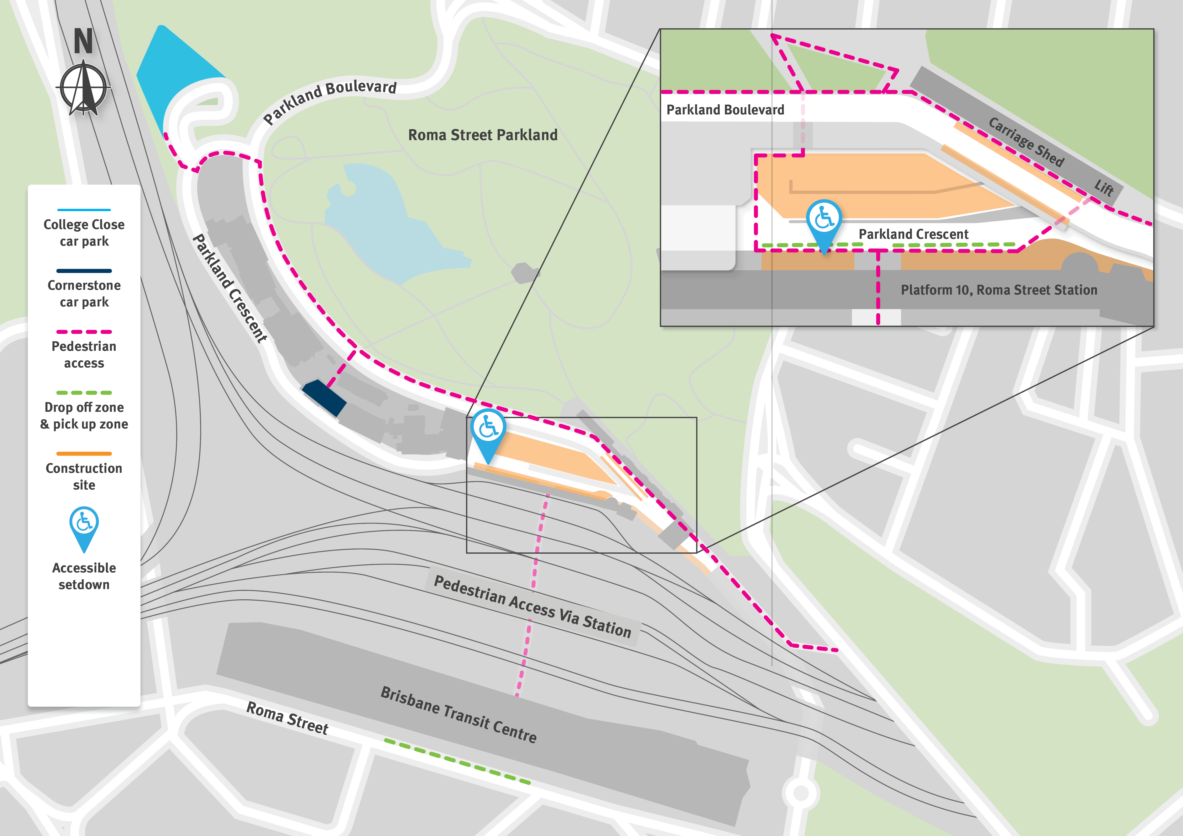 Roma Street Station Map Roma Street Access Changes - Cross River Rail