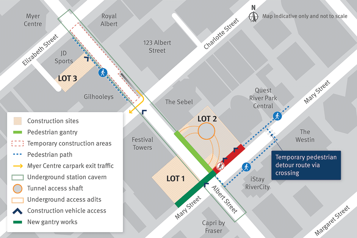 Albert Street station construction update - Cross River Rail