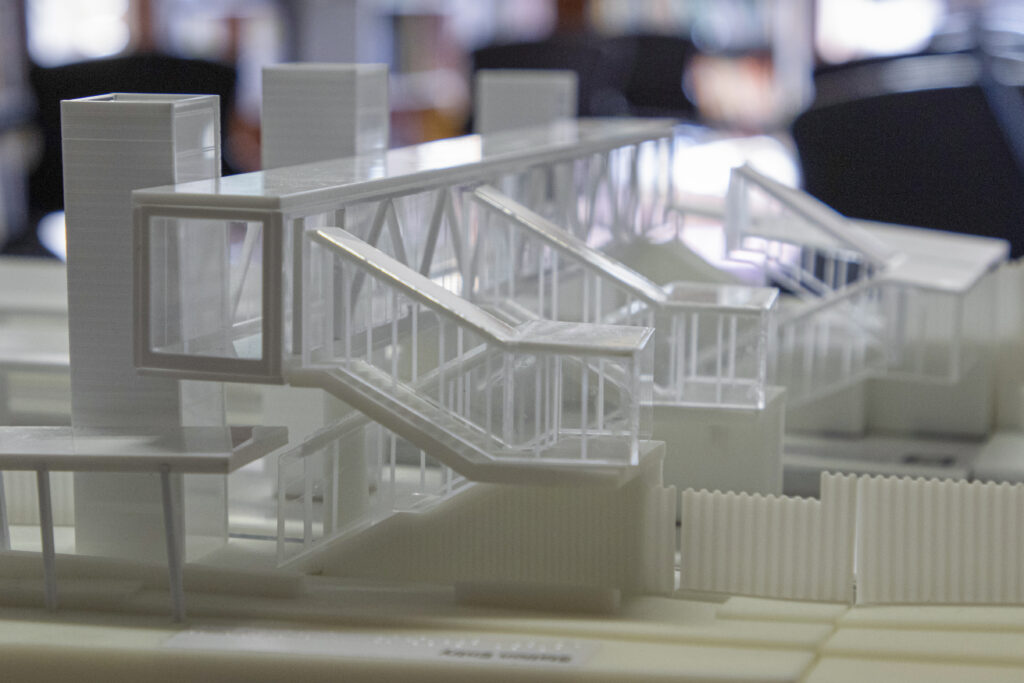 tactile model of the proposed upgrades to Fairfield station